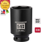 1 2 Inch Drive Deep Impact Socket 1-1 2 Inch Sae Cr-mo 6pt axle Nut Impact Grade