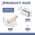 8pcs Single Magnetic Touch Push Open Latch For 3-6mm Glass Door Glossy Silver 