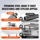 Uimoso 18  X 30  Stainless Steel Work Table With Wheel Commercial Food Pre Table