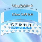 64pcs Double Sided Waterproof Lace Wig Tape C Shape Adhesive Strips Hold