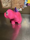 Vintage 1992 Fisher Price Brontosaurus Plush Hot Pink Puffalump Dinosaur