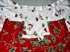 Vintage Mcm 1950   s Christmas Santa Cotton Half Apron Pocket Cottagecore