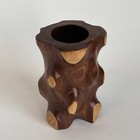Wood Pot Pencil Or Paint Brush Holder 6 5    Tall Rustic Woods Cabin Cottagecore