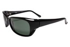 Funky Indie Aesthetic Rare Genuine Vintage Green Lens Rectangle Black Sunglasses