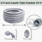 Feotech 3 4  100 Ft Liquid-tight Conduit   Connector Kit     Flexible Weatherproof