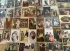 Huge Lot Of 65 Early 1900 s sentimental Lovers Courtship romance Postcards-j611