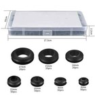 260 Pcs Rubber Grommets Assortment Kit  7 Sizes Rubber Wire Hole Grommet Gaskets