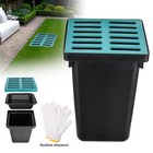 17x17in Catch Basin For Drainage With Fiber Glass Grate Debris Basket Drainage