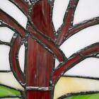 River Of Goods Stained Glass Window Panel Tree Of Life Green Amber Hanging Decor