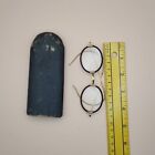 Antique Glasses Round Windsor Black Gold Filled Eyeglasses Frame With Case