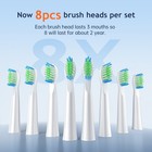 Fairywill Sonic Electric Toothbrush Rechargeable With 8 Brush Heads Timer 5 Mode