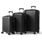3-piece Abs Hardside Luggage Set With Spinner Wheels 20 24 28 Inch Suitcases