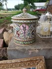 Vintage Hand Painted Portugal Coinbra Biscuit Jar