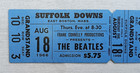Beatles 1966 Final Tour Authentic Vintage Suffolk Downs Unused Concert Ticket