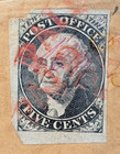 Scott 9x1 New York Postmaster Provisional On Cover 1845-46