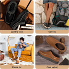 Men s Slip On Moccasin Slippers  Indoor outdoor Warm Fuzzy Comfy House Shoes  Fl