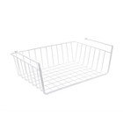 2-pack Under Shelf Wire Storage Basket White Metal Organizer
