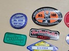 Lot Of 12 Nos Different Vintage Hickory Handle Labels Axes Hardware Hammer