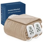 King Size Dual Control Electric Heated Blanket - Soft  Cozy   Adjustable Heat