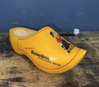 Heineken Beer Wooden Shoe Dutch Wood Clog Made In Holland Vintage