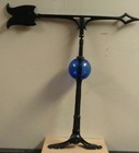 Lightning Rod decorative Spire 24   Arrow 4 5   Blue Glass Ball adjustable Mount