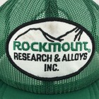 Rockmount Research And Alloys Patch Snapback All Mesh Trucker Hat Cap Green