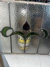 Antique Leaded Stained Glass Window Pane Panel French Country Chateau