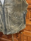 Vintage Harley Davidson Billings Distressed Leather Mens Biker Vest Size Xl