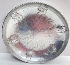 Vintage B  W  Buenilum Hand Wrought Hammered Aluminum Bowl Engraved Hops Design