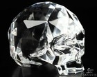 3 7  Faceted K9 Crystal Hand Carved Crystal Skull Sculpture  Crystal Healing
