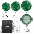 Asr Outdoor 14pc Gold Panning Kit Stackable 1 4 Inch Sifter Backpack Prospecting
