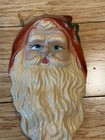 Vintage Santa Claus Face Blow Mold Christmas 6 5    Ornament Holidays St  Nick