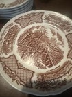 Vintage Rare   Set Of 6 Saucers 6 Desert Plates 9 Salad Plates Fair Wind Design   