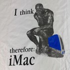 Vintage 90s Apple Computer T Shirt I Think Therefore Imac Macintosh White Xl