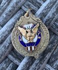 Antique Fraternal Order Of Eagle Foe Gold Filled Pocket Watch Fob Red Eye 