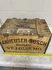 Vintage Budweiser Anheuser Busch Wooden Beer Crate Box 1933