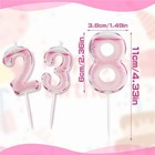 Printed Champagne Themed 50th Birthday Candles For Cake  Sparkling Wine Numbe   