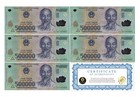 2 5 Million Vietnamese Dong Vnd 5 X 500 000 Polymer Banknotes Cir  Vietnam 5 Pcs