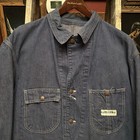 Vintage Power House Montgomery Ward 1950s Denim Chore Jacket Barn Coat Men   s Xl