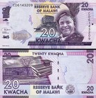 Malawi  7 Pcs Set 20 50 100 200 500 1000 2000 Kwacha  2017-2021  Unc  P-63 To 69