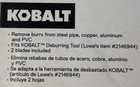 Kobalt Deburring Tool Replacement Tips Blades Bits For Hand Tool 3 Packs Of 2