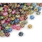 300 Pcs  Wholesale 6 5mm Transparent Assorted Color Acrylic Flower Craft Beads