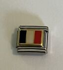 Flag Of France - French - Red White Blue - 9mm Link For Italian Charm Bracelet