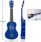 Strong Wind Soprano Ukulele 21 Inch Basswood Hawaiian Guitar Blue Sealed