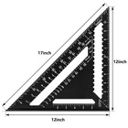 Aluminum 12-inch Rafter Square Carpenter Measuring Layout Tool Alloy Metal Trian