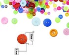 800 Pcs Resin Buttons  Assorted Sizes Round Craft Buttons For Sewing Diy Crafts