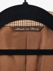 Canali Italy 55  Silk 45  Wool Sport Coat Blazer Brown Houndstooth Size 56r