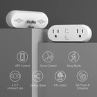 Hbn 2-pack Smart Plug Dual Socket Plugs Works With Alexa   Google Home Assistant