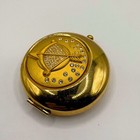 Vtg Estee Lauder Lucidity Golden Rhinestone Sagittarius Zodiac Powder Compact