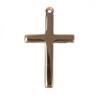 Gold Plated Sterling Silver High Polished Cross Medal Pendant Necklace 18  Chain